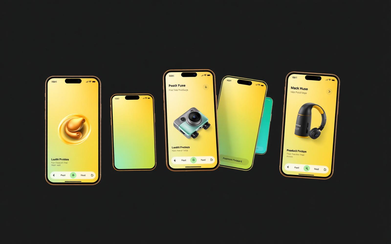 Mobile and web product interfaces